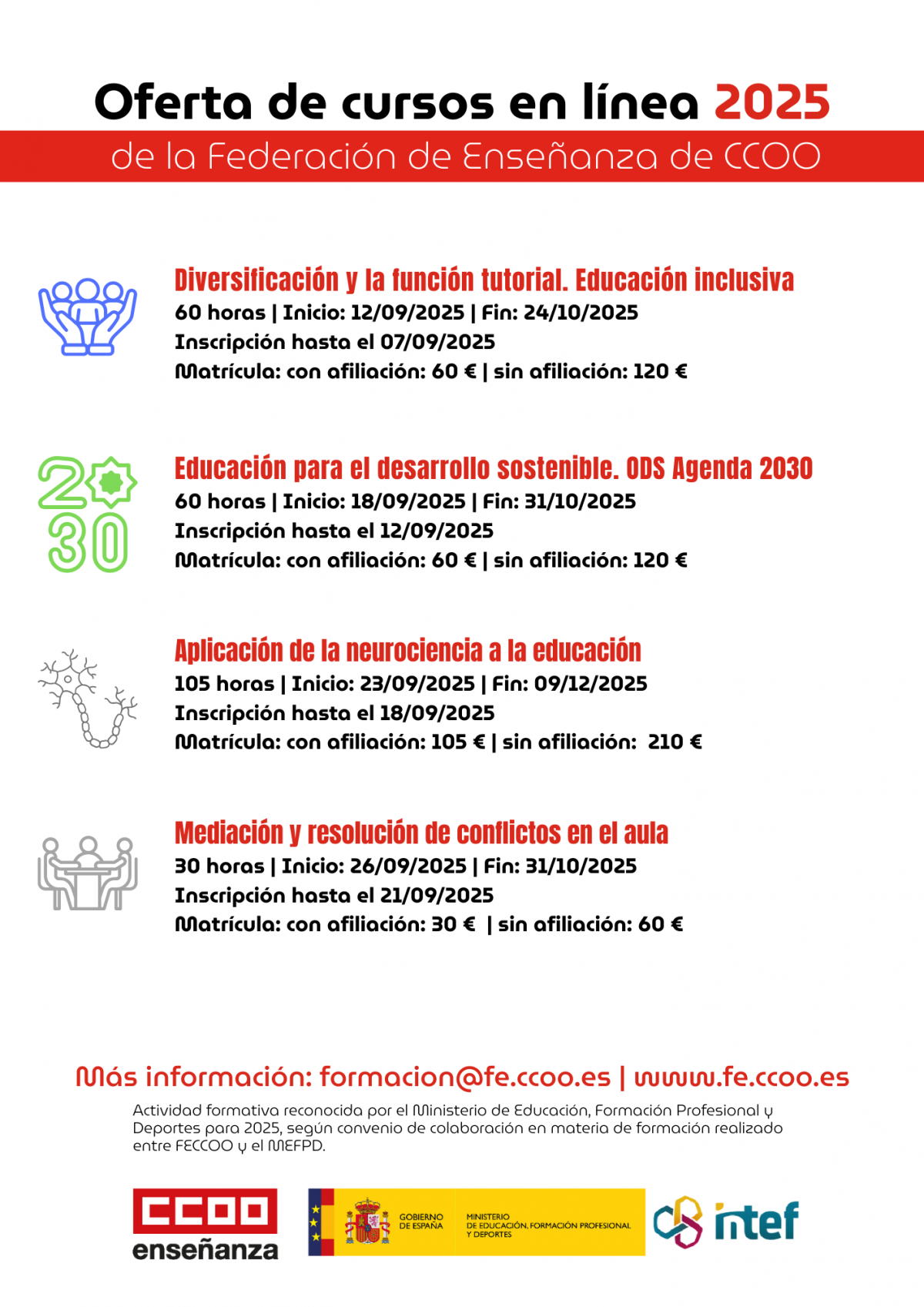 Oferta de cursos en lnea 2025