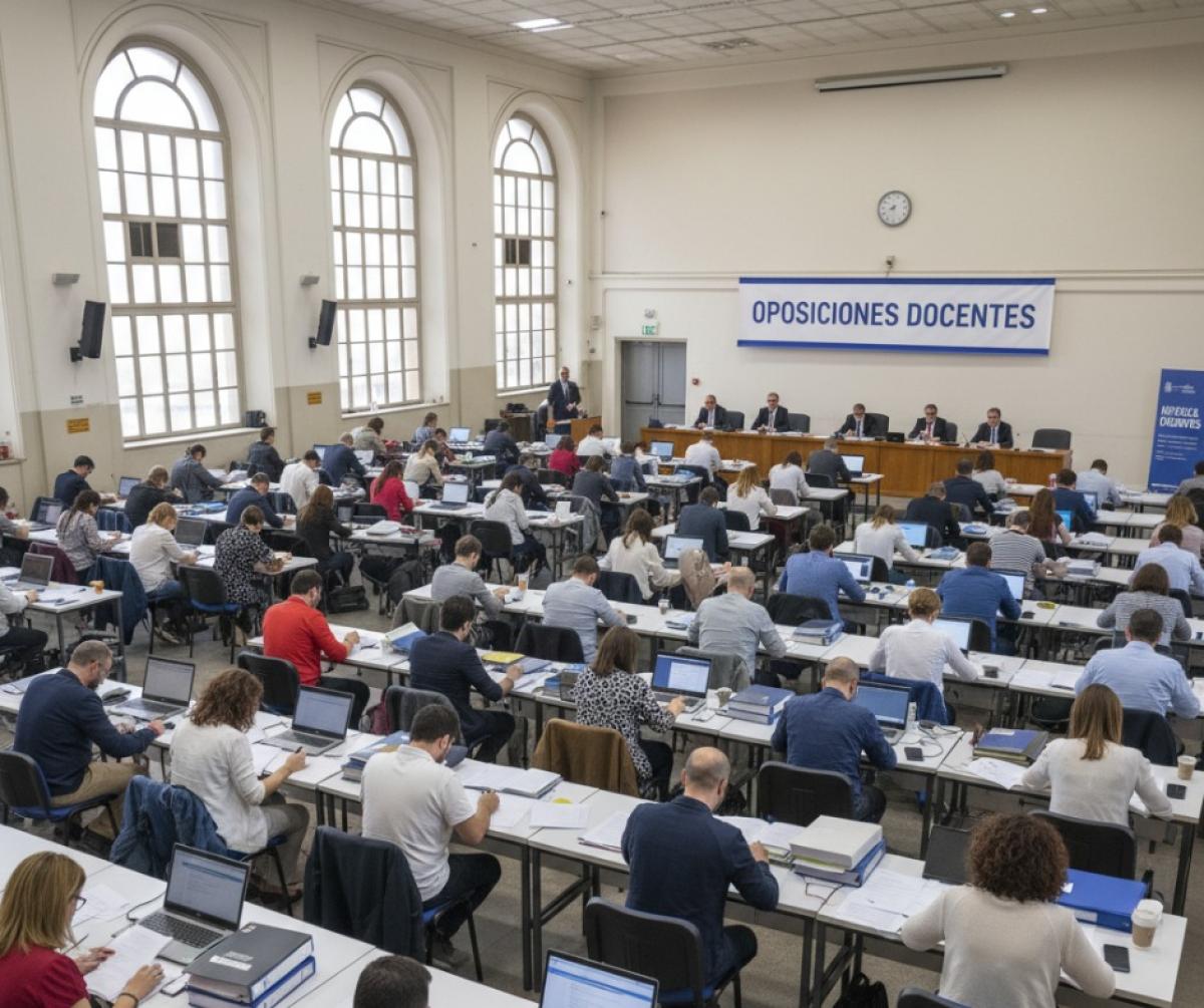 Docentes opositando