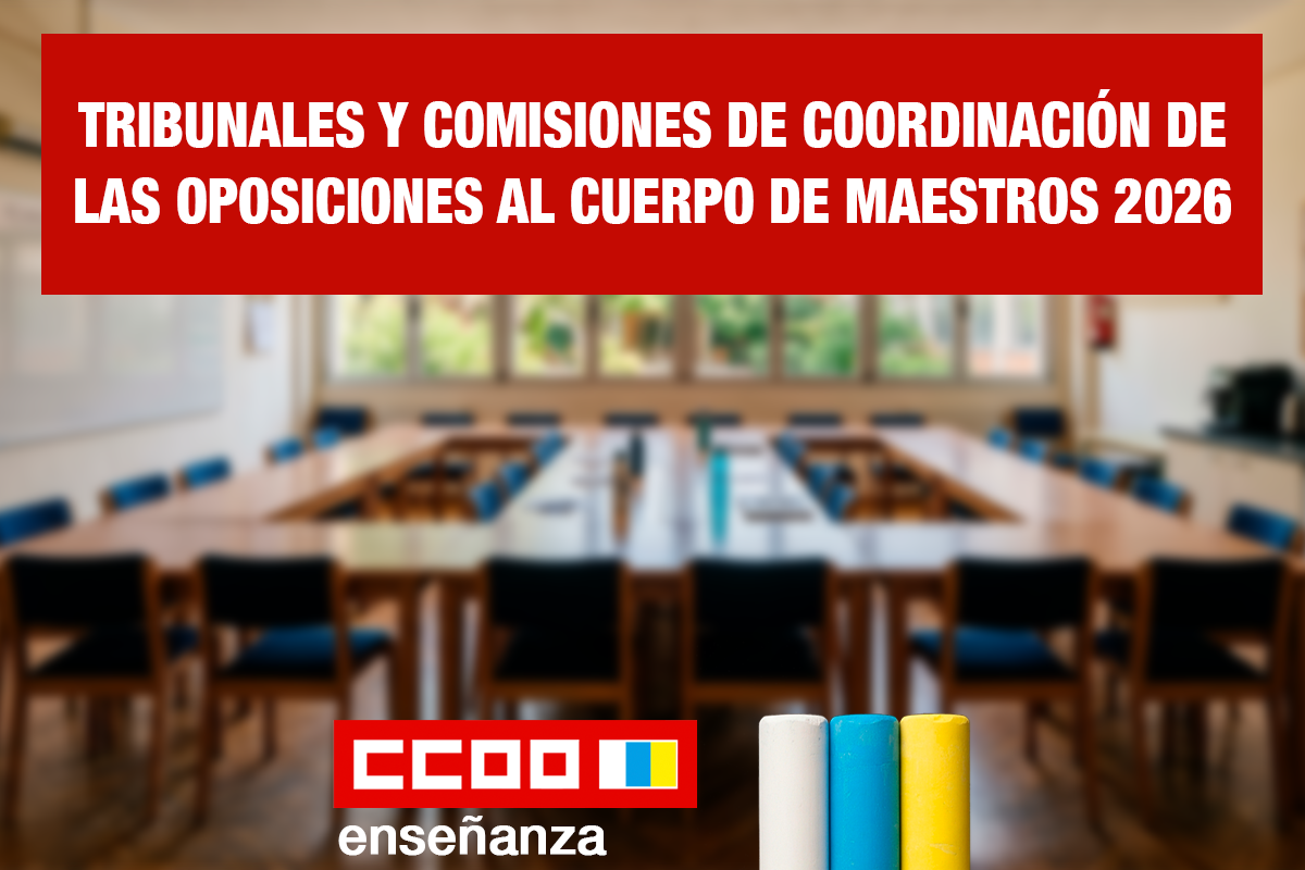Tribunales y comisiones de coordinación de las oposiciones al Cuerpo de Maestros 2026