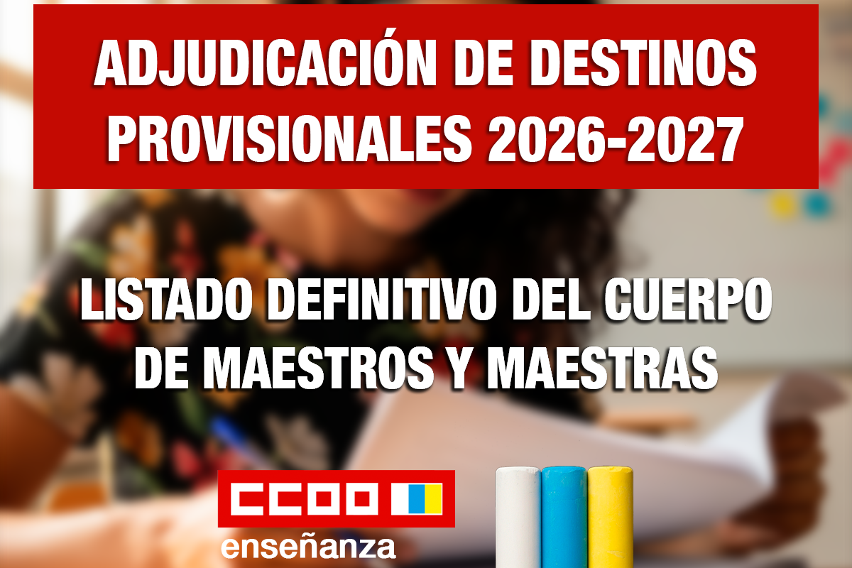 Listado definitivo del Cuerpo de Maestros y Maestras