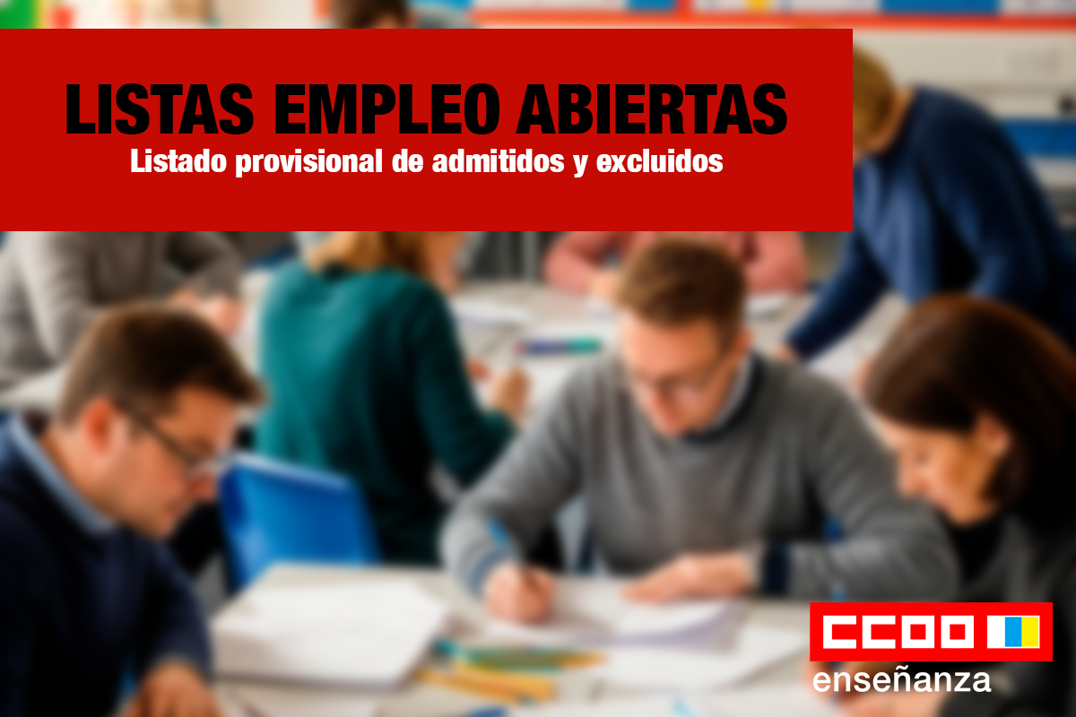 Listado provisional de admitidos y excluidos.