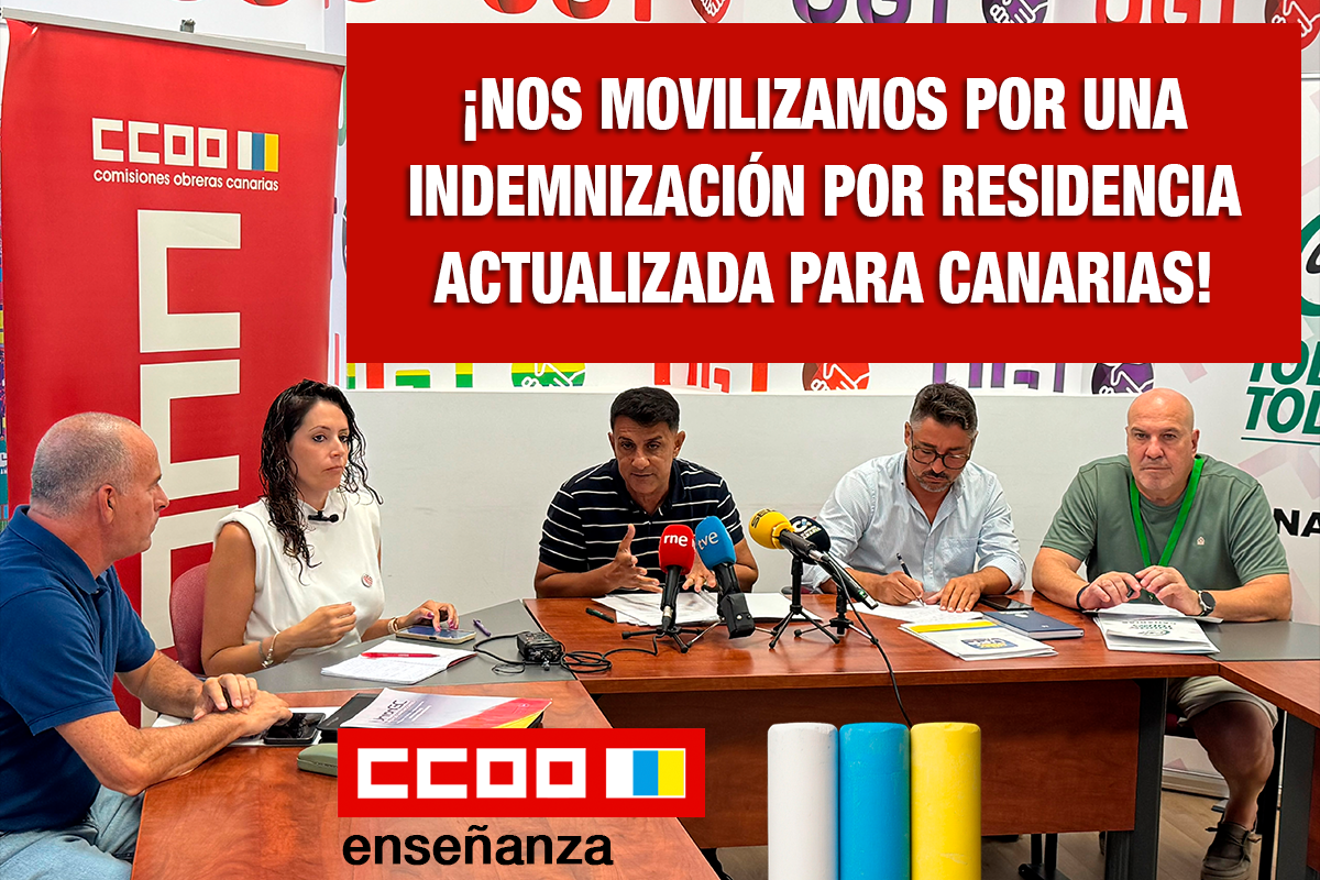CONCENTRACIÓN 9 de octubre, de 11:00 a 12:00 horas, frente a la Subdelegación del Gobierno en Santa Cruz de Tenerife.