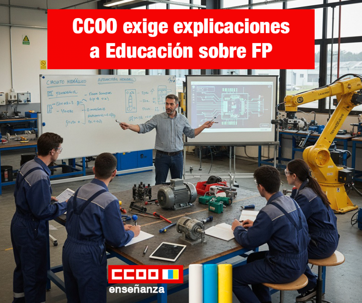 CCOO exige explicaciones a Educación sobre FP