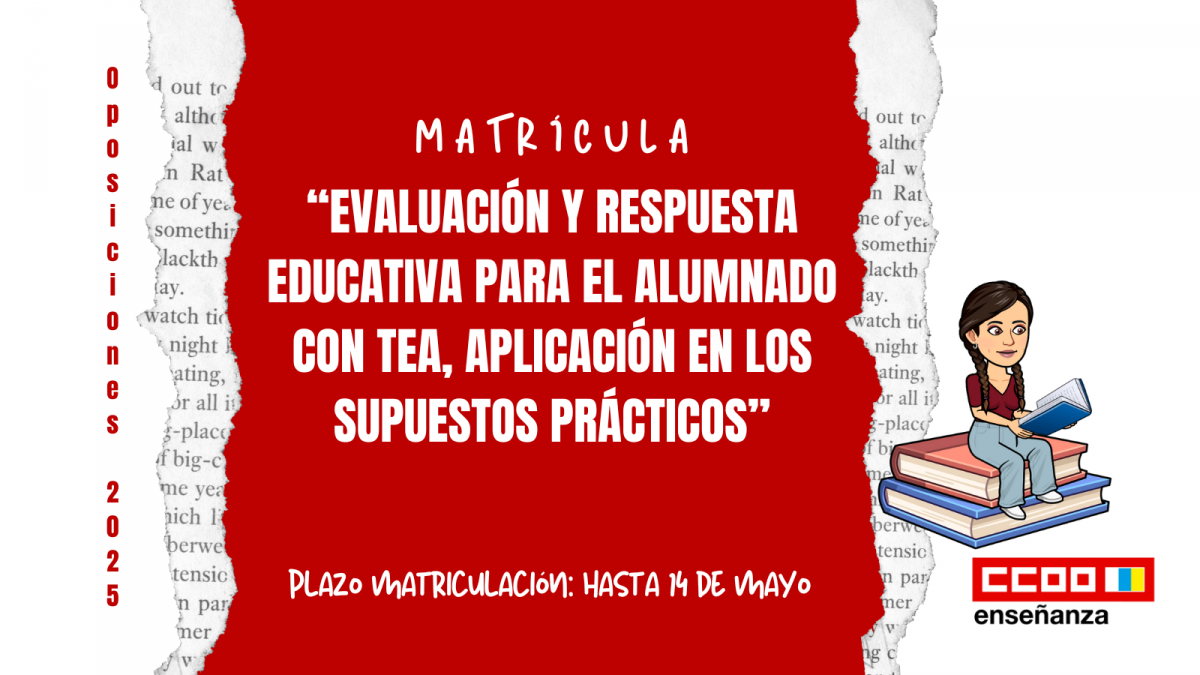 Curso "Evaluacin y respuesta educativa para el alumnado con TEA, aplicacin en los supuestos prcticos"