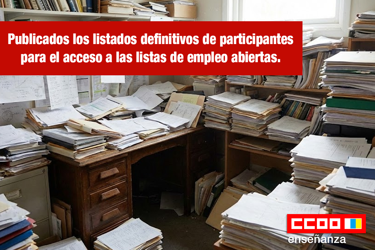 Listados definitivos de participantes para el acceso a las listas de empleo abiertas.