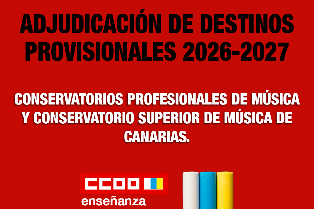 Conservatorios Profesionales de Música y Conservatorio Superior de Música de Canarias.