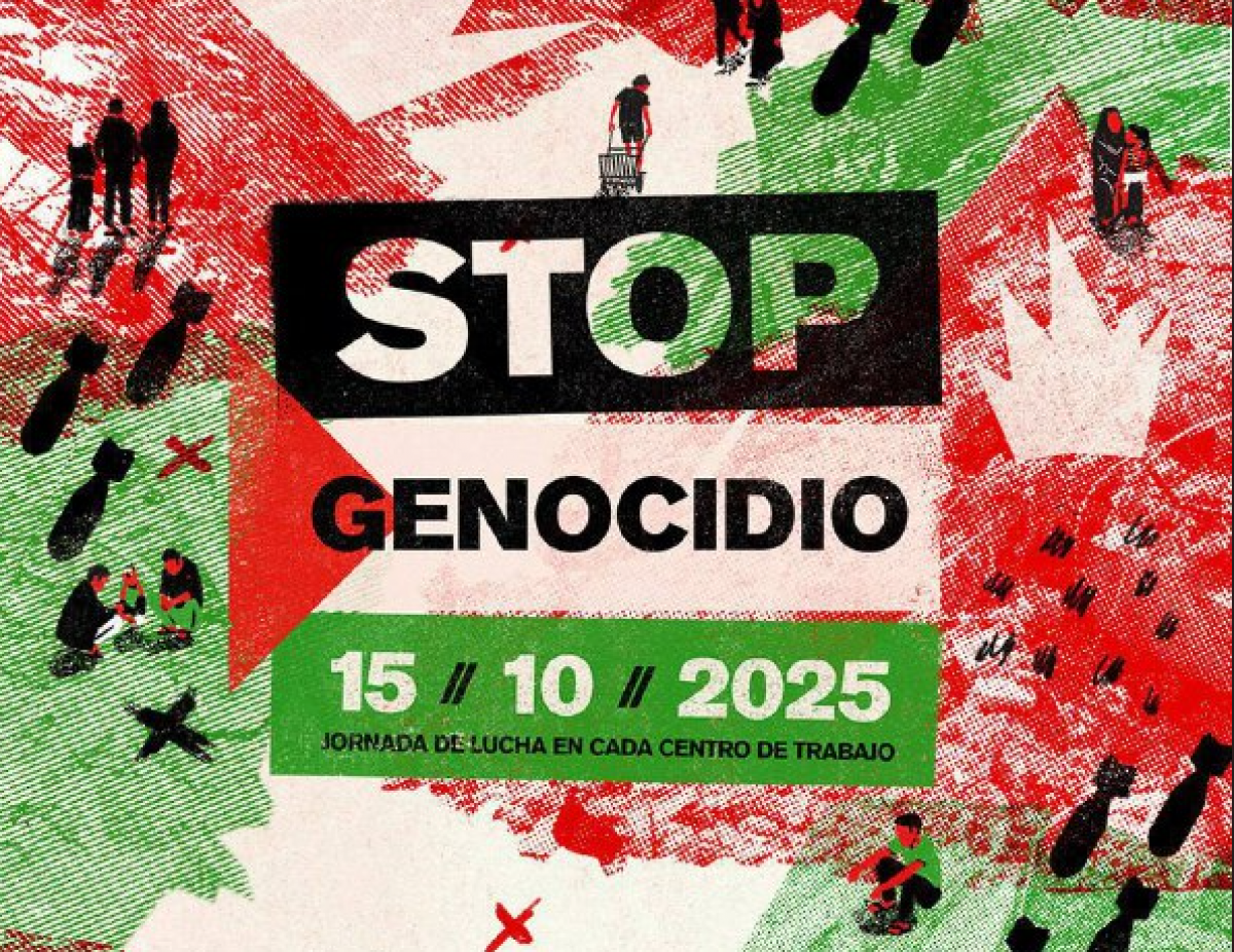Cartel convocatoria jornada de lucha del 15 de octubre