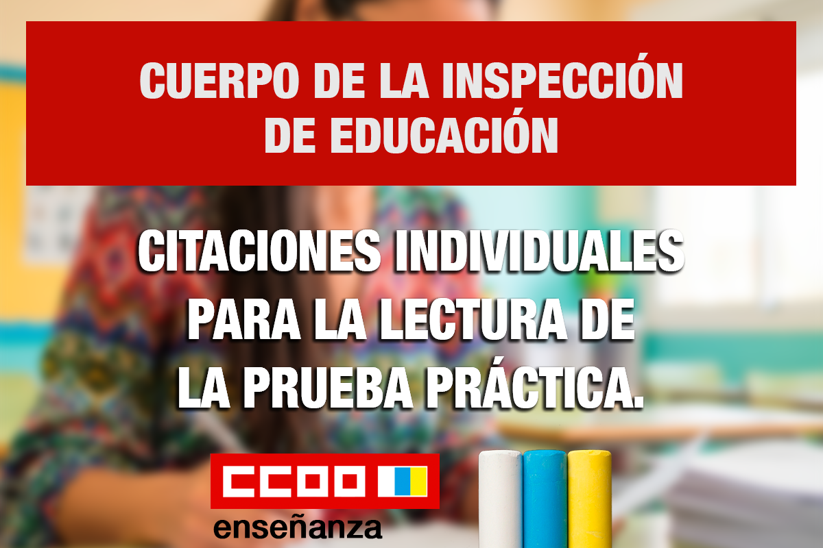 Citaciones individuales para la lectura de la prueba práctica.