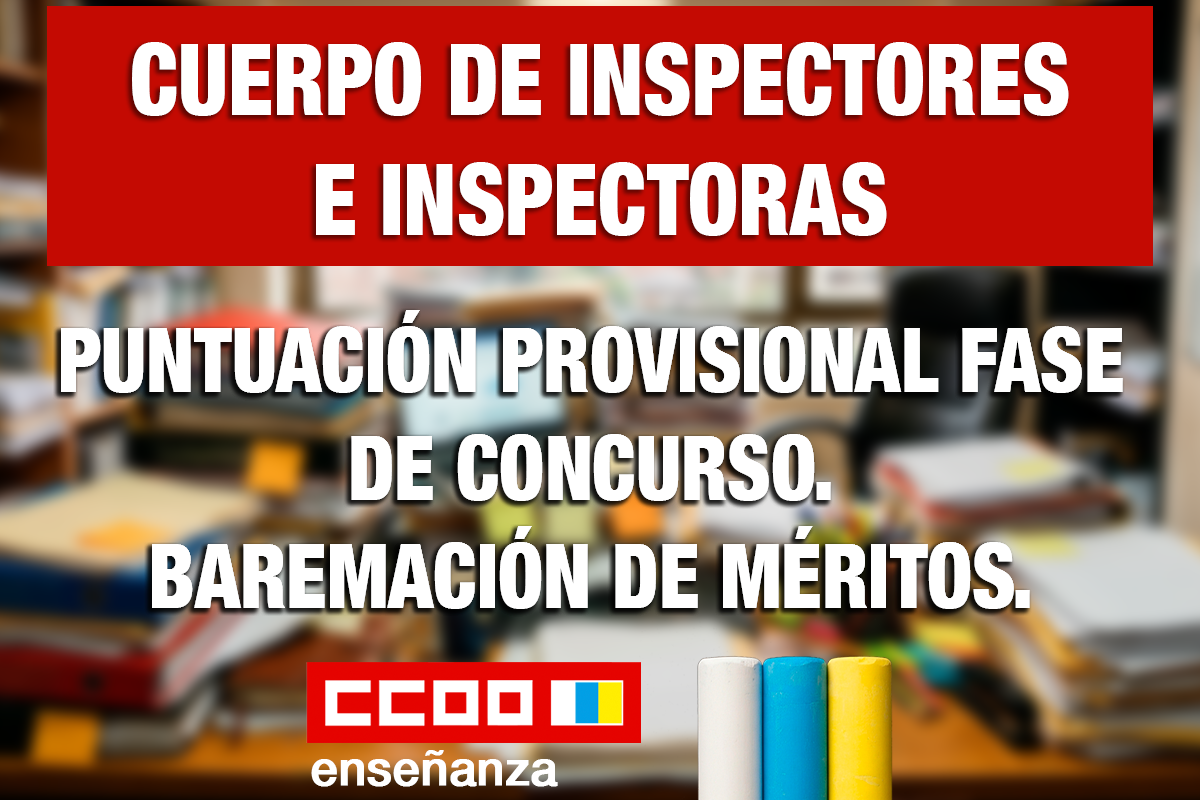Puntuación provisional fase de concurso. Baremación de méritos.