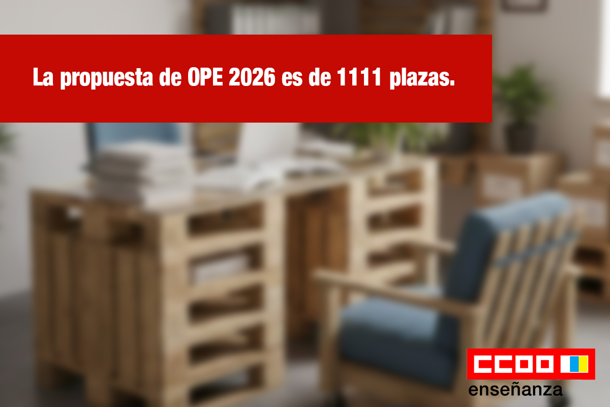 La propuesta de OPE 2026 es de 1111 plazas