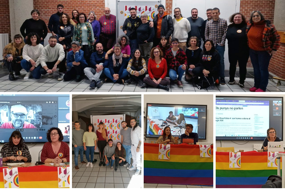 Foto de las personas participantes en la primera Escuela Sindical LGTBIQ+ organizada por FECCOO
