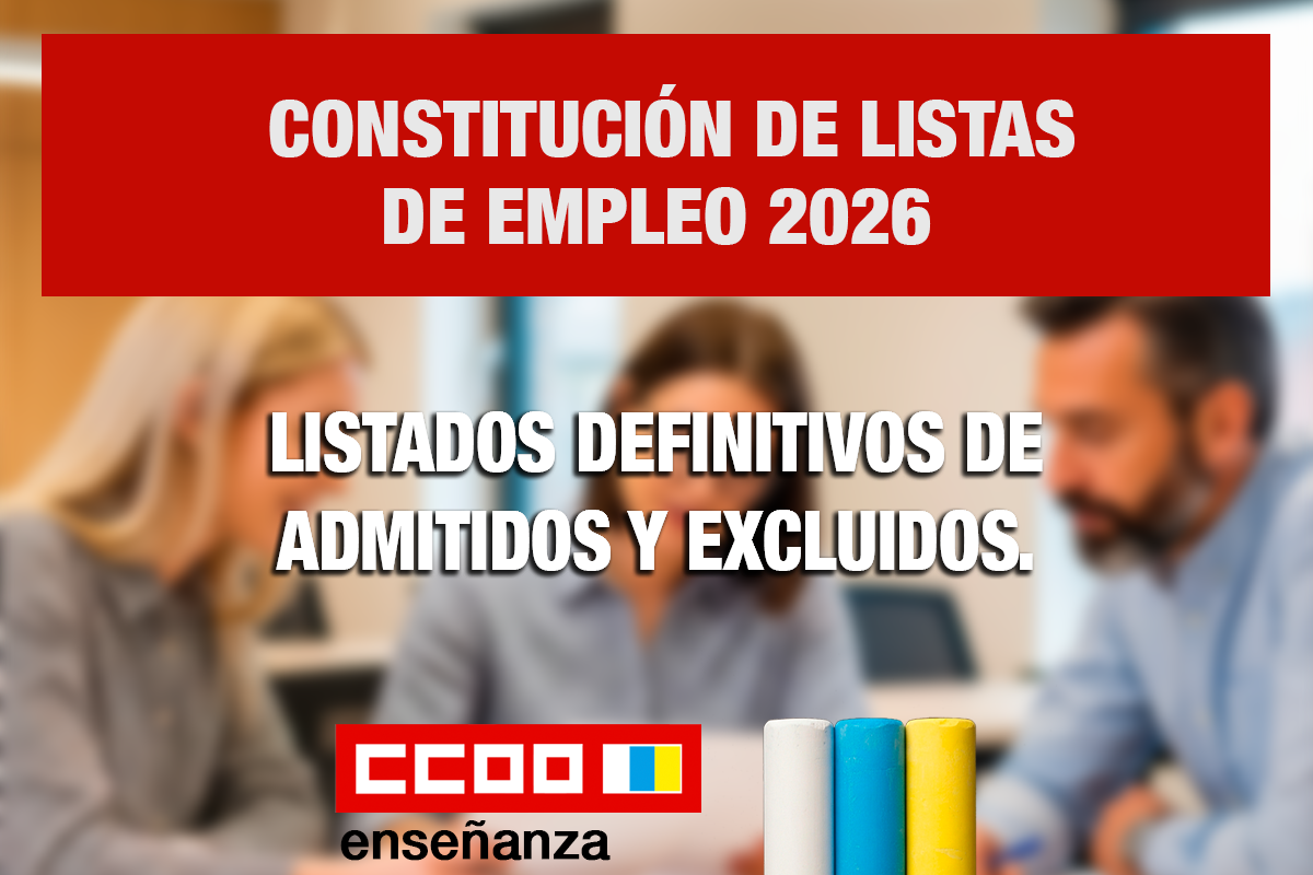 Listados definitivos de admitidos y excluidos