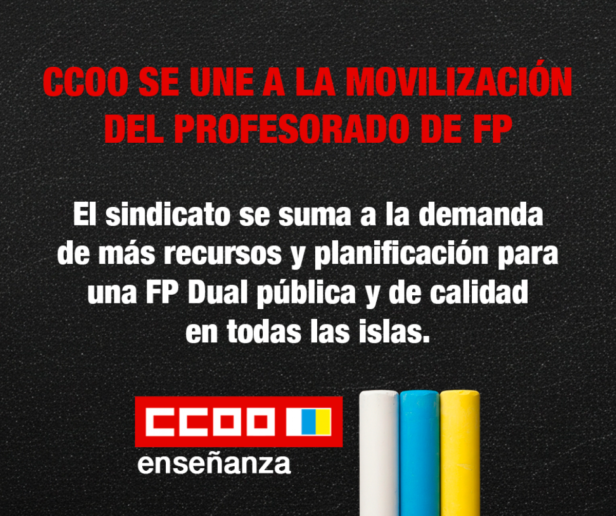 CCOO se une a la movilizacin del profesorado de FP