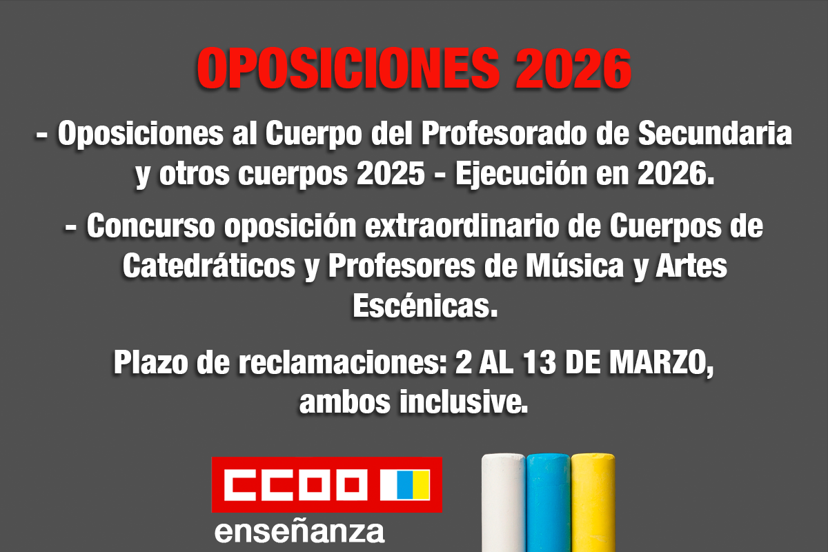 OPOSICIONES 2026 - Listados